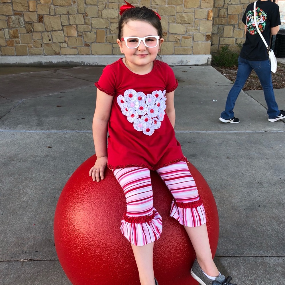 Perfect Valentine’s Outfit PUC Red shirt &leggings